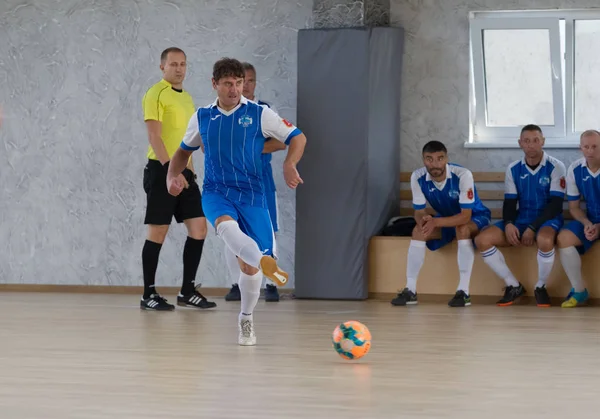 Odessa Ucraina Octombrie 2019 Jucătorii Locali Neidentificați Joacă Turneu Futsal — Fotografie, imagine de stoc