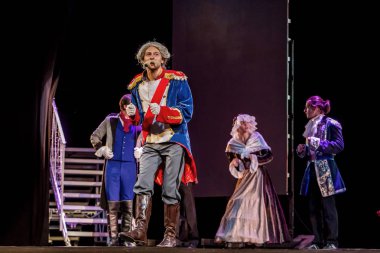 Odessa, Ukrayna - 14 Temmuz 2019: Çocuk müzikal performansı 