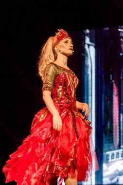 Odessa, Ukrayna - 14 Temmuz 2019: Çocuk müzikal performansı 