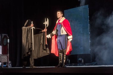 Odessa, Ukrayna - 14 Temmuz 2019: Çocuk müzikal performansı 