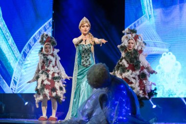 Odessa, Ukrayna - 14 Temmuz 2019: Çocuk müzikal performansı 