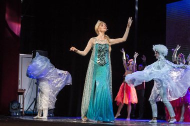 Odessa, Ukrayna - 14 Temmuz 2019: Çocuk müzikal performansı 