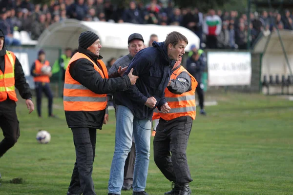 Odessa Ukrayna Ekim 2019 Futbol Taraftarları Havai Fişekler Sis Bombalarıyla — Stok fotoğraf