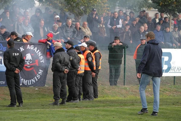 Odessa Ucraina Ottobre 2019 Tifosi Calcio Con Fuochi Artificio Bombe — Foto Stock