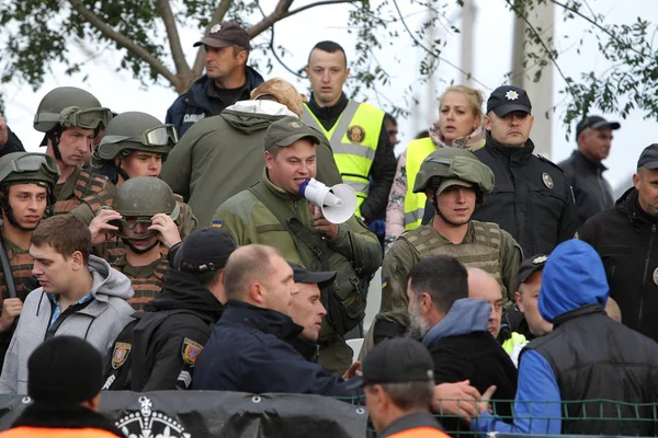 Odessa Ucrania Octubre 2019 Los Fanáticos Del Fútbol Con Fuegos —  Fotos de Stock