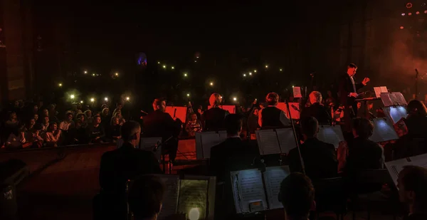 Odessa Ukraine Outubro 2019 Espectadores Concerto Teatro Desfrutam Uma Performance — Fotografia de Stock