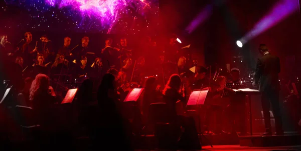 우크라이나 오데사 2019 오데사 오페라 하우스 무대에서 안드레 교향곡 오케스트라의 — 스톡 사진