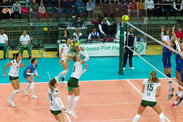 Odessa Yuzhny Ukraine Outubro 2019 Campeonato Europeu Voleibol Feminino Liga — Fotografia de Stock