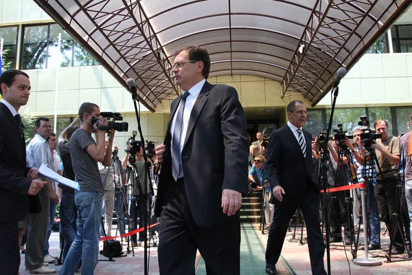 Odessa Ukrajna 2011 Április Oroszország Külügyminisztere Szergej Lavrov Hivatalos Látogatás — Stock Fotó