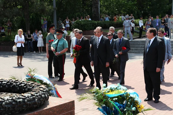 Odessa Ucrânia Abril 2011 Ministro Dos Negócios Estrangeiros Rússia Sergey — Fotografia de Stock