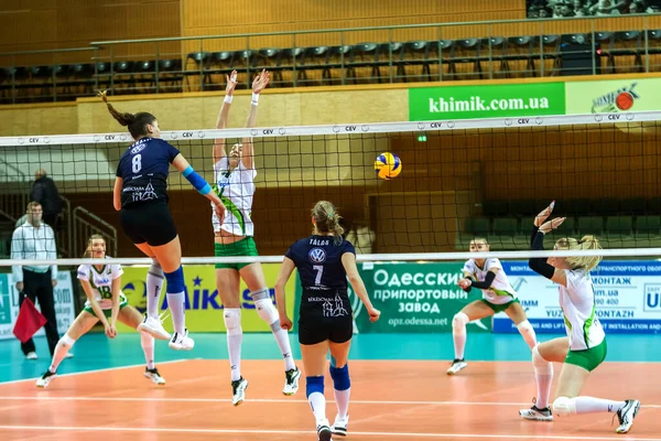 Odessa Ukrayna Kasım 2018 2019 Cev Voleybol Cup Kadınlar Finali — Stok fotoğraf