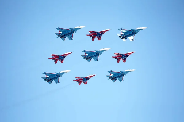 Moscou Russie Juin 2020 Vol Défilé Aérien Des Avions Russes — Photo