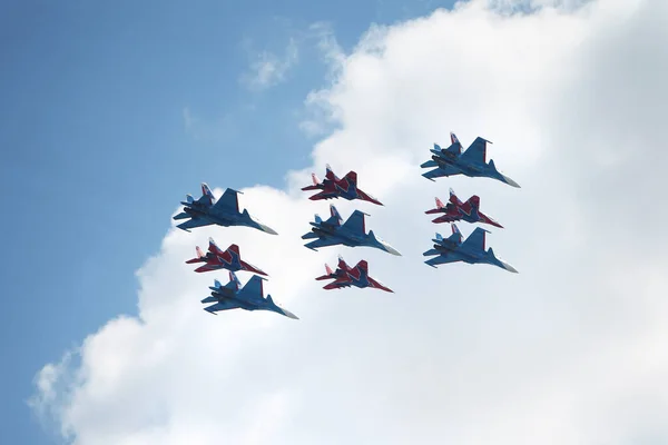 Moscow Russia Ιουνίου 2020 Μια Πτήση Παρέλαση Των Ρωσικών Αεροσκαφών — Φωτογραφία Αρχείου