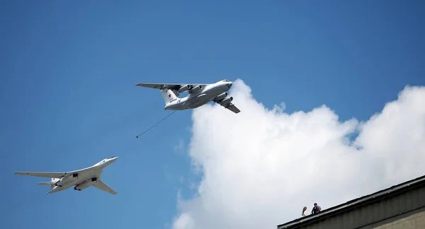 Moscow Russia June 2020 Air Parade Russian Aircraft 160 Fly — Stock Photo, Image