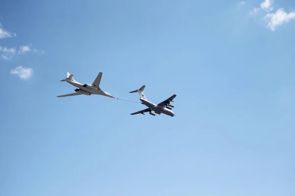 Moscow Russia June 2020 Air Parade Russian Aircraft 160 Fly — Stock Photo, Image