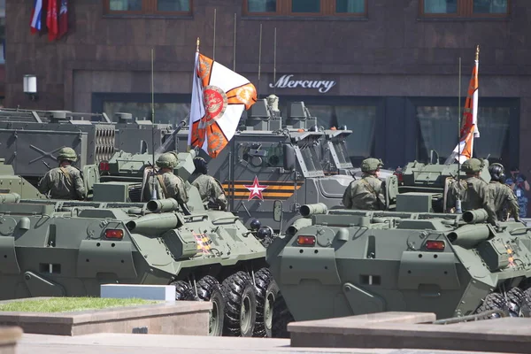 Moskva Rusko Června 2020 Vítězný Průvod Den Vítězství Velké Vlastenecké — Stock fotografie