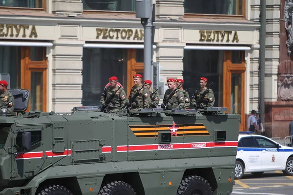 Moskva Rusko Června 2020 Vítězný Průvod Den Vítězství Velké Vlastenecké — Stock fotografie