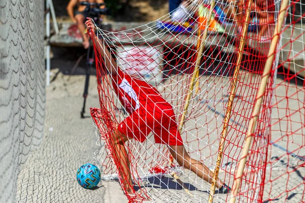 Odessa Ucrania Julio 2020 Campeonato Fútbol Playa Entre Mujeres Amateur —  Fotos de Stock