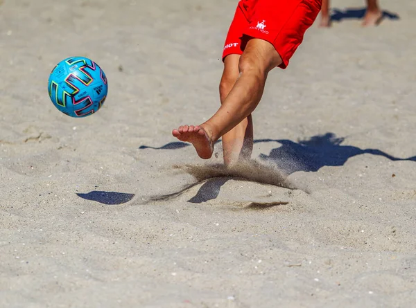 Odessa Ucraina Luglio 2020 Campionato Beach Soccer Tra Donne Dilettanti — Foto Stock