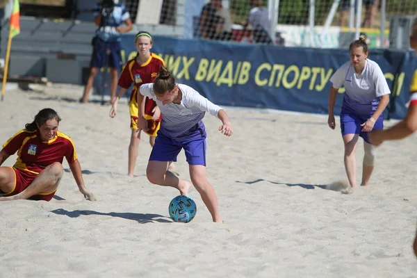 Odessa Ukraine Juillet 2020 Championnat Football Plage Chez Les Femmes — Photo