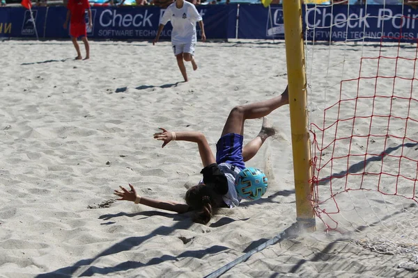 Odessa Ukraina Lipca 2020 Beach Soccer Championship Wśród Amatorek Plaży — Zdjęcie stockowe