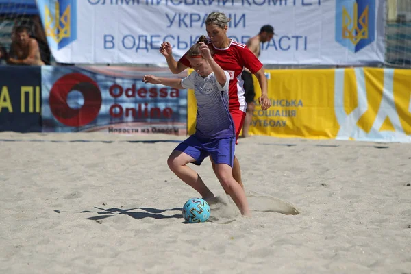 Odessa Ukraine July 2020 Beach Soccer Championship Amateur Women Beach — Stock Photo, Image