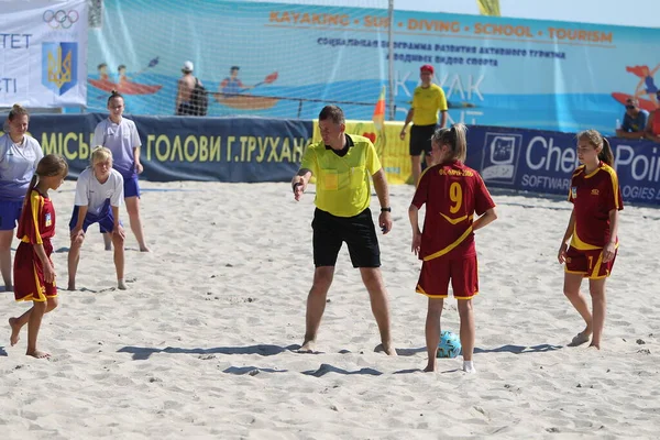 Odessa Ukraina Lipca 2020 Women Amateur Beach Soccer Championship Plaży — Zdjęcie stockowe