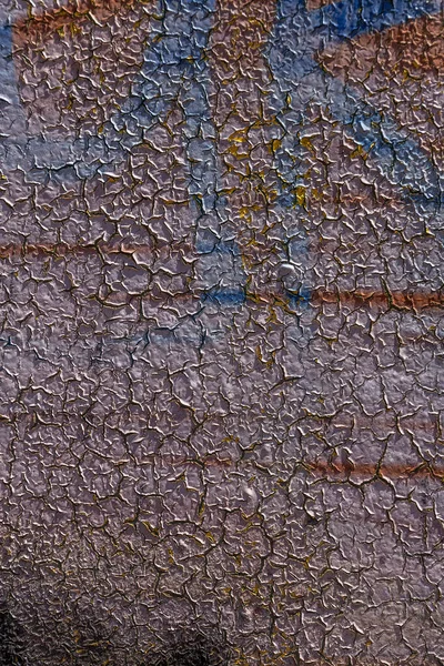 Creative Old Abstract Background Large Cracks Old Weathered Paint Wall — Stock Photo, Image