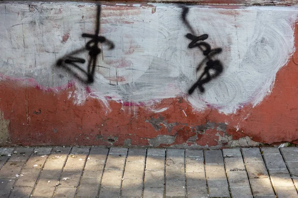 Moderne Ikonische Urbane Kultur Tag Graffiti Brief Wand Dekoriert Mit — Stockfoto
