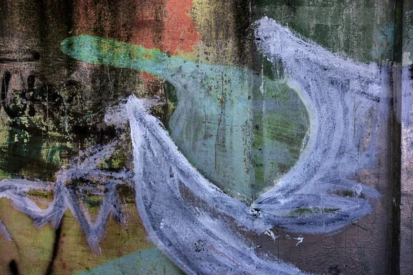 Абстрактный Фон Мазков Кисти Городской Стене Творческого Фона Красивые Граффити — стоковое фото