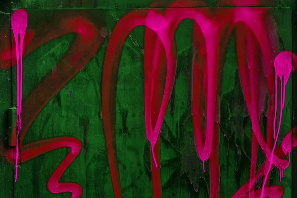 Modern Ikonikus Városi Kultúra Címke Graffiti Levél Fal Díszített Elvont — Stock Fotó