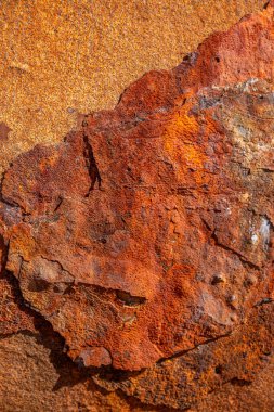 Grunge paslı metal dokusu, pas ve oksitlenmiş metal arka plan. Eski metal panel. Büyük Paslı arkaplan - metin veya yaratıcı resimler ve tasarımlar için mükemmel