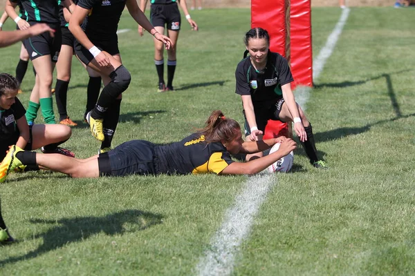 Odessa Ucrania Agosto 2020 Copa Ucrania Entre Equipos Femeninos Rugby — Foto de Stock