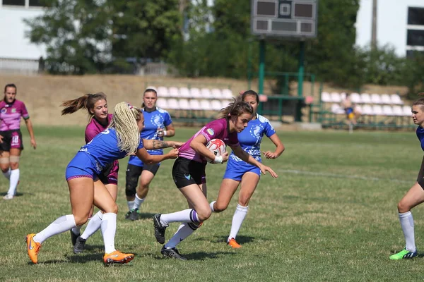 Odessa Ukraine August 2020 Ukrainische Meisterschaft Der Rugbymannschaften Der Frauen — Stockfoto