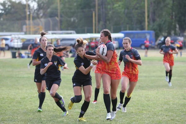 Odessa Ucrania Agosto 2020 Copa Ucrania Entre Equipos Femeninos Rugby — Foto de Stock