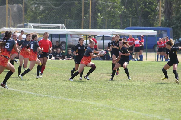 Odessa Ucrania Agosto 2020 Copa Ucrania Entre Equipos Femeninos Rugby — Foto de Stock