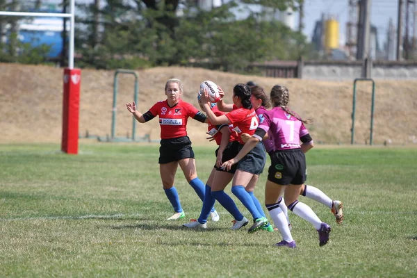 Odessa Ukraine August 2020 Ukrainische Meisterschaft Der Rugbymannschaften Der Frauen — Stockfoto