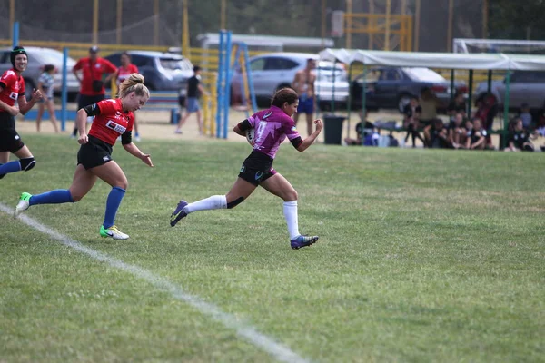 Odessa Ucrania Agosto 2020 Copa Ucrania Entre Equipos Femeninos Rugby —  Fotos de Stock