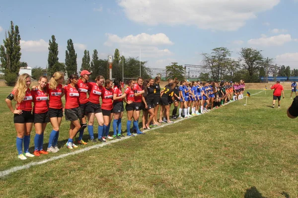 Odessa Ucrânia Agosto 2020 Copa Ucrânia Entre Equipes Rugby Feminino — Fotografia de Stock