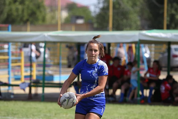 Odessa Ucrania Agosto 2020 Copa Ucrania Entre Equipos Femeninos Rugby — Foto de Stock