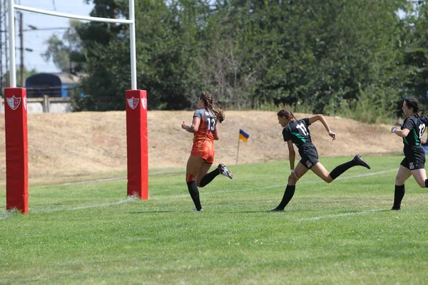 Odessa Ucrania Agosto 2020 Copa Ucrania Entre Equipos Femeninos Rugby —  Fotos de Stock