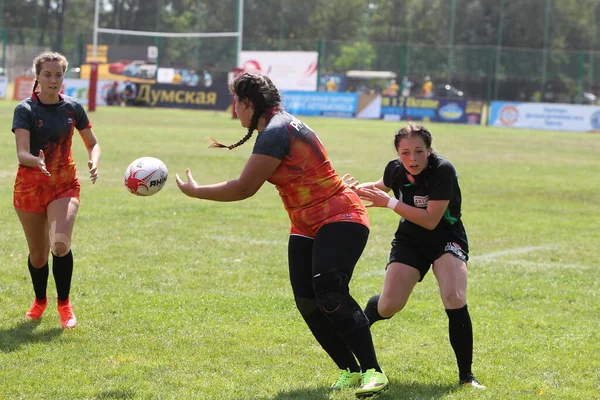 Odessa Ucrania Agosto 2020 Copa Ucrania Entre Equipos Femeninos Rugby — Foto de Stock