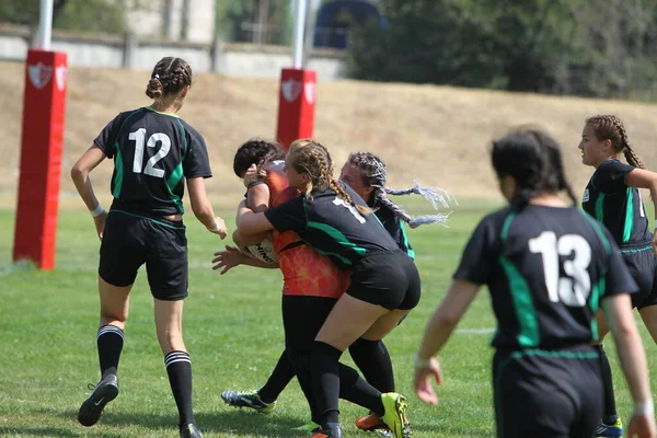 Odessa Ucrania Agosto 2020 Copa Ucrania Entre Equipos Femeninos Rugby — Foto de Stock