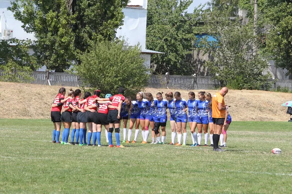 Odessa Ucrania Agosto 2020 Copa Ucrania Entre Equipos Femeninos Rugby — Foto de Stock