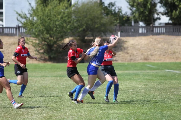 Odessa Ucrania Agosto 2020 Copa Ucrania Entre Equipos Femeninos Rugby — Foto de Stock