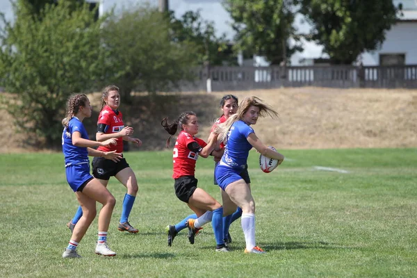 Odessa Ucrania Agosto 2020 Copa Ucrania Entre Equipos Femeninos Rugby —  Fotos de Stock