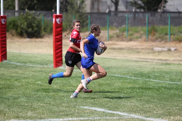 Odessa Ucrânia Agosto 2020 Copa Ucrânia Entre Equipes Rugby Feminino — Fotografia de Stock