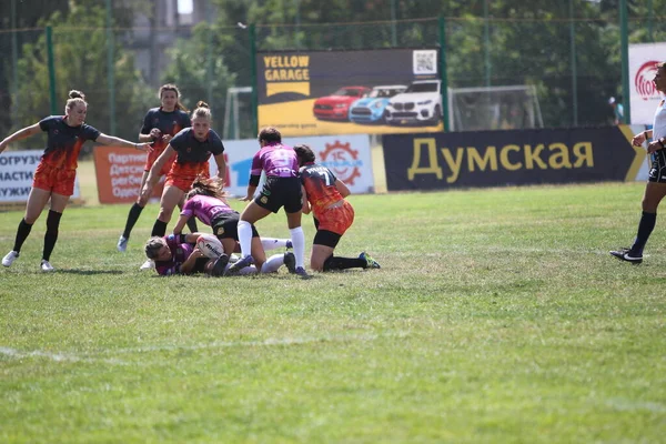 Odessa Ucrania Agosto 2020 Copa Ucrania Entre Equipos Femeninos Rugby — Foto de Stock