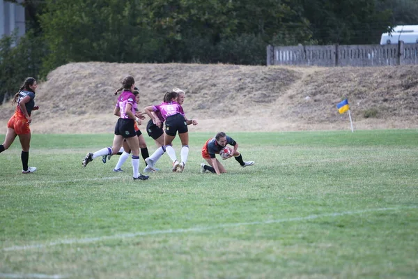 Odessa Ucrânia Agosto 2020 Copa Ucrânia Entre Equipes Rugby Feminino — Fotografia de Stock