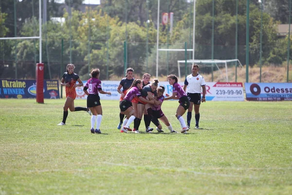 Odessa Ucrânia Agosto 2020 Copa Ucrânia Entre Equipes Rugby Feminino — Fotografia de Stock